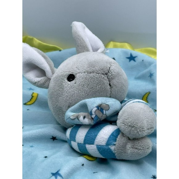Kids Preferred Goodnight Moon Lapin Gray Bunny Blue Stars Lovey Security Blanket - Picture 2 of 6